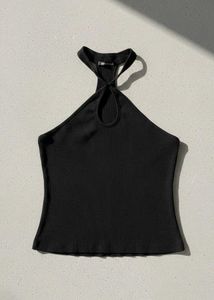 Chic Black Halter Top