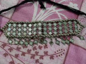 💗😚💗Beautiful Mirror Work Choker Necklace 💗😚💗