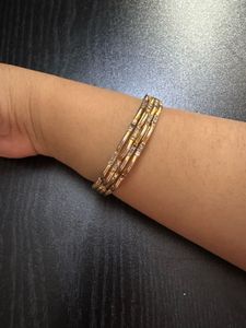 Gold Tone Bangle Set