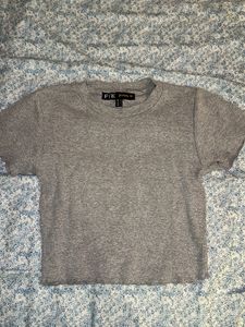 Cropped Grey Top