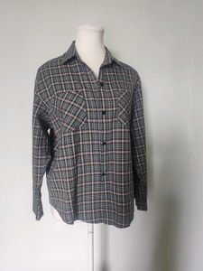 Long Cheaked Shirt Green