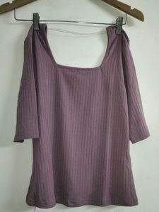 Mauve Square Neck Top -