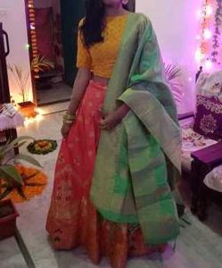 Banarsi Lehnga Blouse With Dupatta