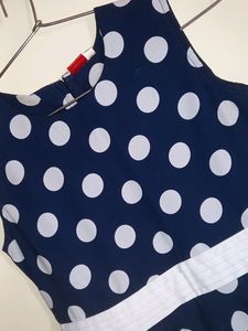 Polka Dots Flared Frock With Coat