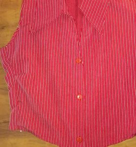 Striped Red Crop Top