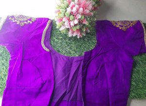 Purple Aariwork Blouse
