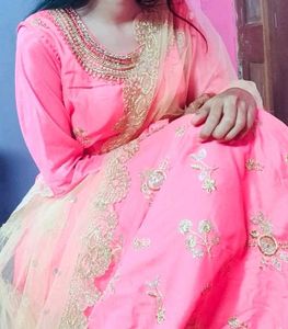 Pink Embroidered Kurti