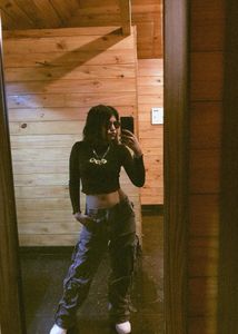 Shein Black Sunflower Printed Fitted Top