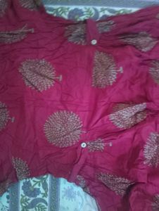 Maroon Printed Dress