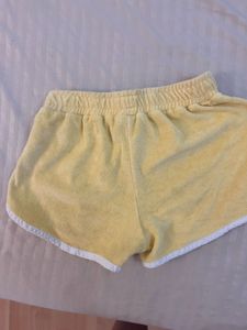 zara yellow babydoll short