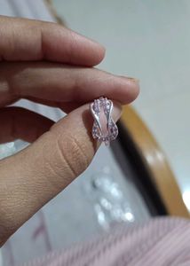Real Silver Infinity Lavender/Pastel Pink Ring