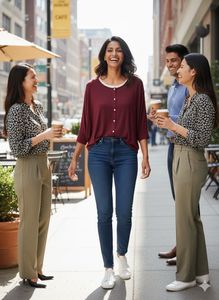 🍷 Luxe Drape Alert!Maroon Viscose Top