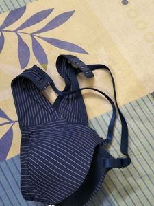 Striped Navy Bra
