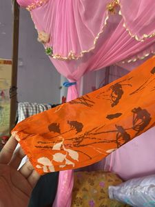 Orange Floral Crop Top