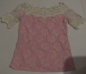 Cute Pink Lace Top