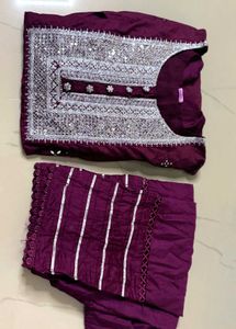 Elegant Purple Kurta Set