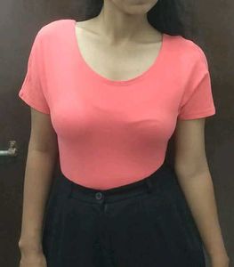 Coral Scoop Neck Bodysuit