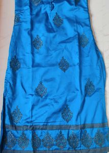 Navy Blue Kurta With Handwork Design