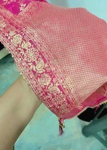 Yellow Salwar Kameez with Pink Dupatta