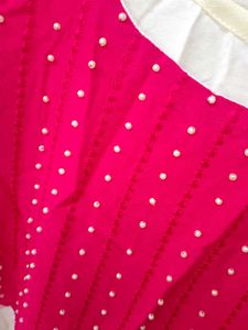 White Naira Cut Designer Kurti