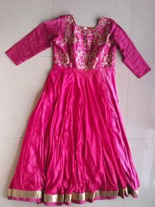 Pink Anarkali Set Size - XXL