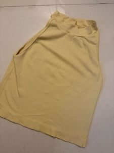 Yellow Ribbed Tank Top