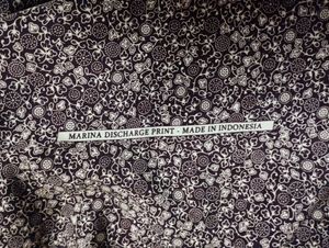 Marina Discharge Print Maroon Fabric