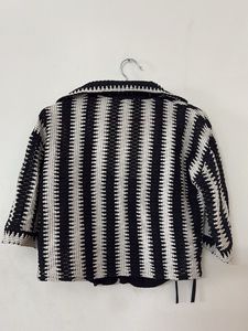 Striped Knit Top with Flower Detail