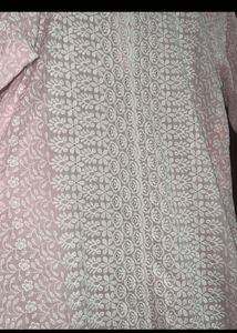 Pink Embroidery Kurti