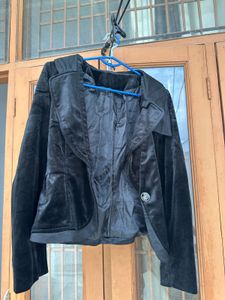 Black short over coat