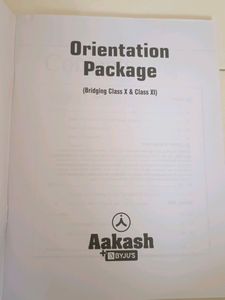 ORIENTATION PACKAGE for Class 11