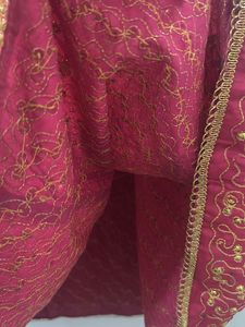 Ethenic Pink With Golden Sequence Lehenga