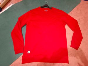 Basic Red Oversized Sweatshirt/Top/New Condition