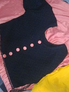 Vintage Black &amp; Salmon Dress