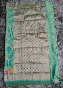 Elegant Green Banarasi Saree