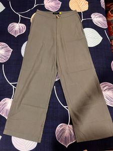 Olive Green Wide Leg Pants mid rise