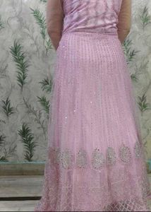 Elegant Pink Ethnic Gown with dupatta