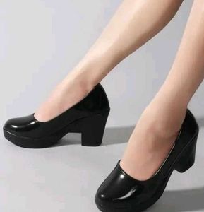 Black Block Heel Pumps
