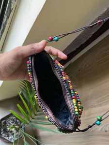 Boho Chic Multi-Color Polka Dot Shoulder Bag