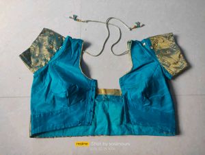 Krishna Blue Colour Pattu Blouse