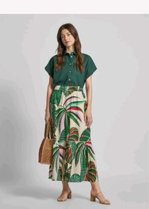 Tropical Print Maxi Skirt