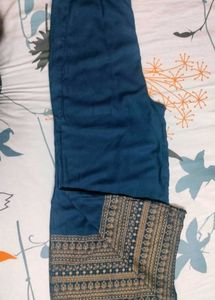 Navy blue printed relaxed Palazzo. Size 'S'