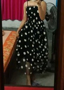 Black Daisy Tulle Sundress