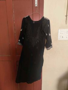 Black Embroidered Kurti