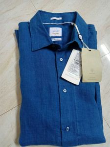 BRAND NEW RARE RABBIT Dusky Blue Linen Shirt