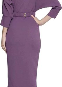Chic Purple Midi Bodycon Dress