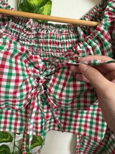 Checkered Crop Top