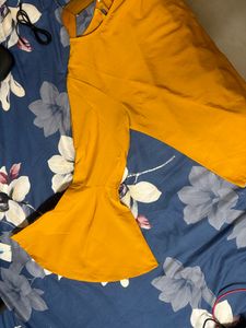 Mustard Yellow Solid Women’s Top