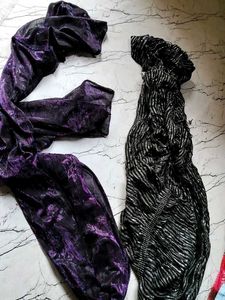 Combo Black White And Purple 💜 Duppta