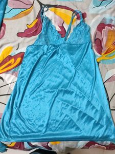 Blue Satin Nightsuit